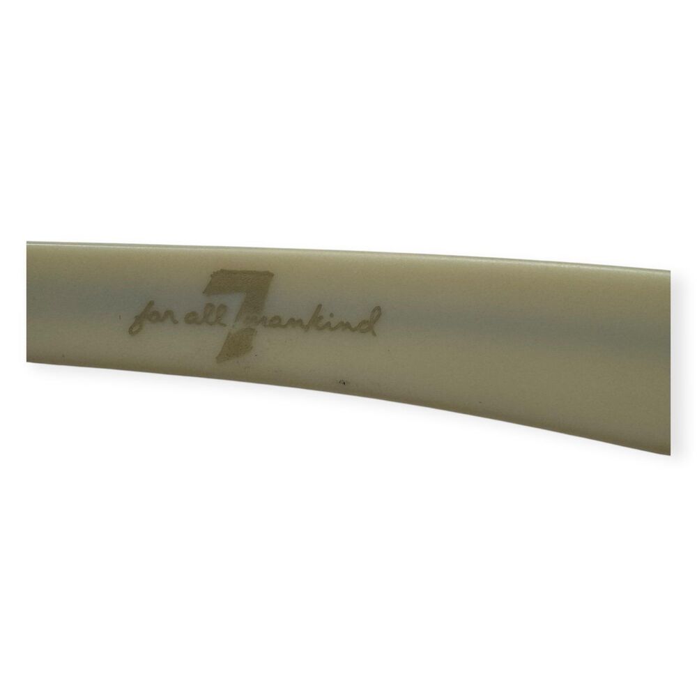 7 FOR ALL MANKIND Echo Sunglasses Square White/Ivory Frame Brown Lenses 143mm - Picture 10 of 10